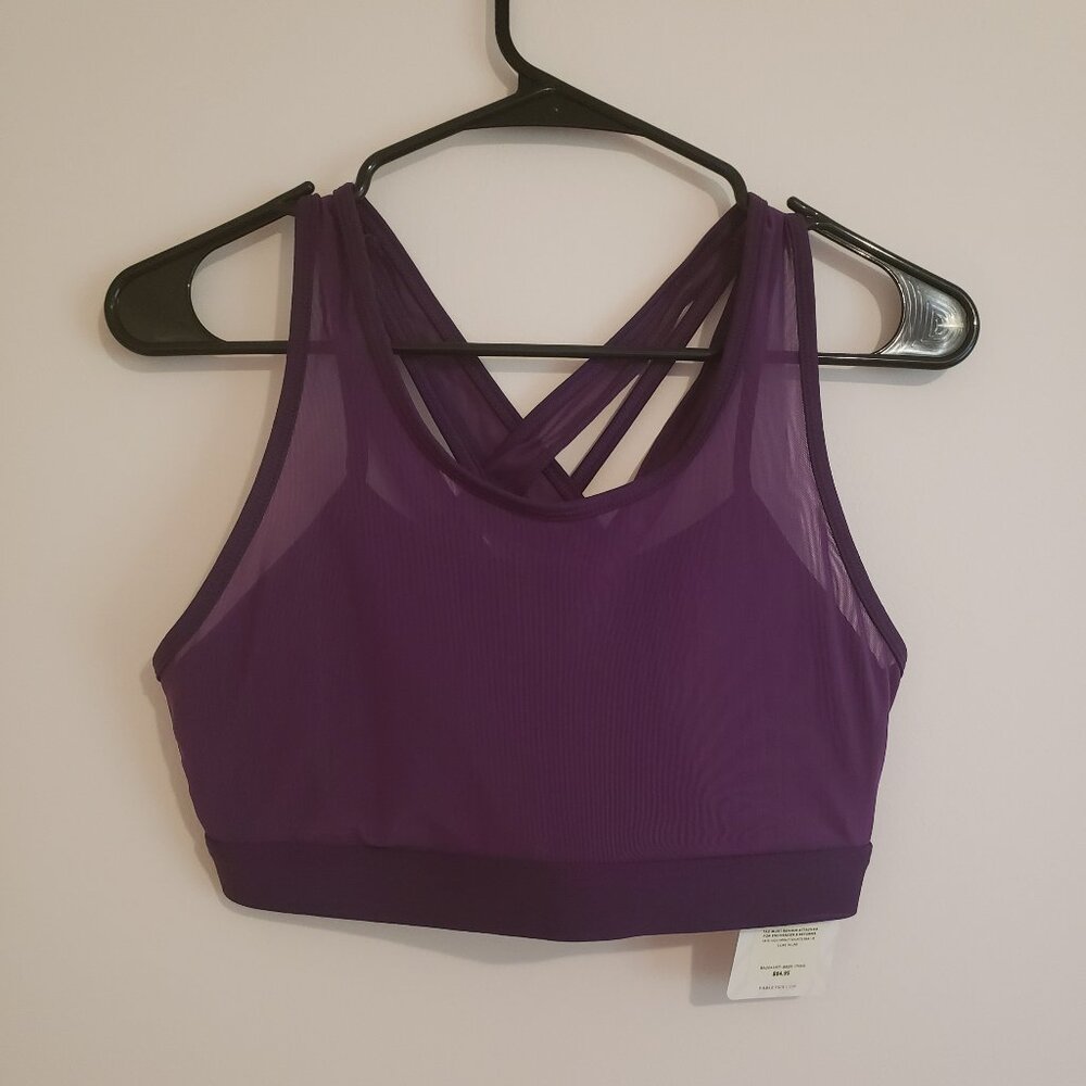 NWT Fabletics Faye High Impact Sports Bra Luxe Plum Size M